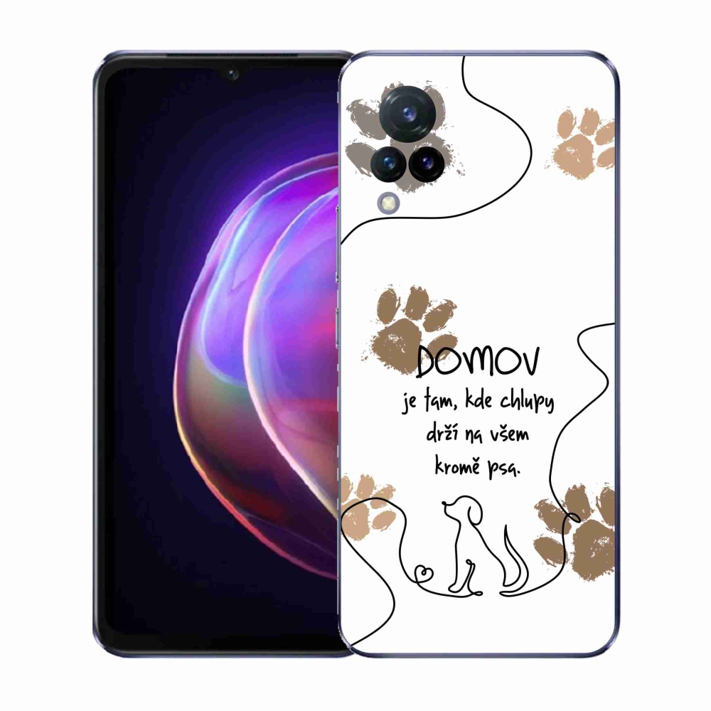 Gélový kryt mmCase na Vivo V21 4G/5G - psí motív biele pozadie