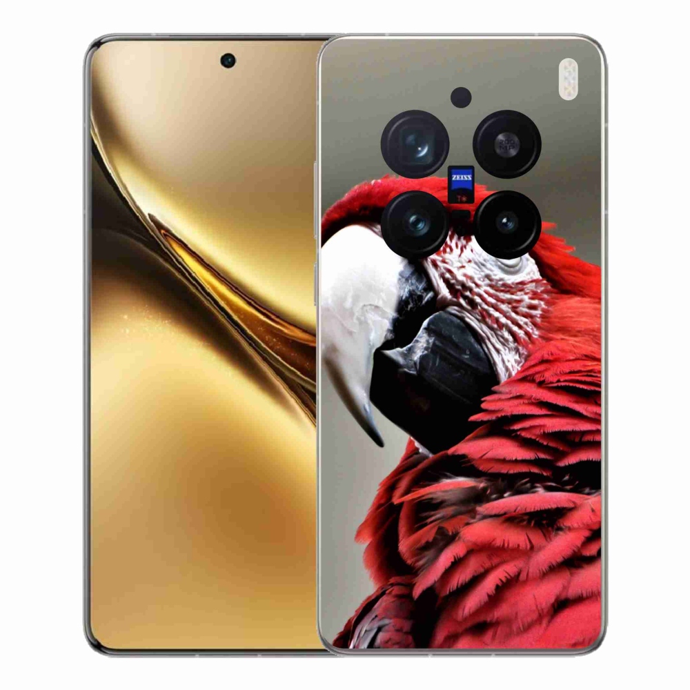 Gélový kryt mmCase na Vivo X200 Pro 5G - papagáj ara červený