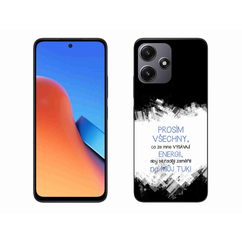 Gélový kryt mmCase na Xiaomi Redmi 12 5G - vtipný text 1 modrý