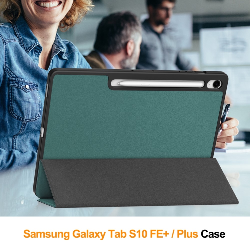 Casy inteligentné zatváracie púzdro na Samsung Galaxy Tab S10 FE+ - zelené