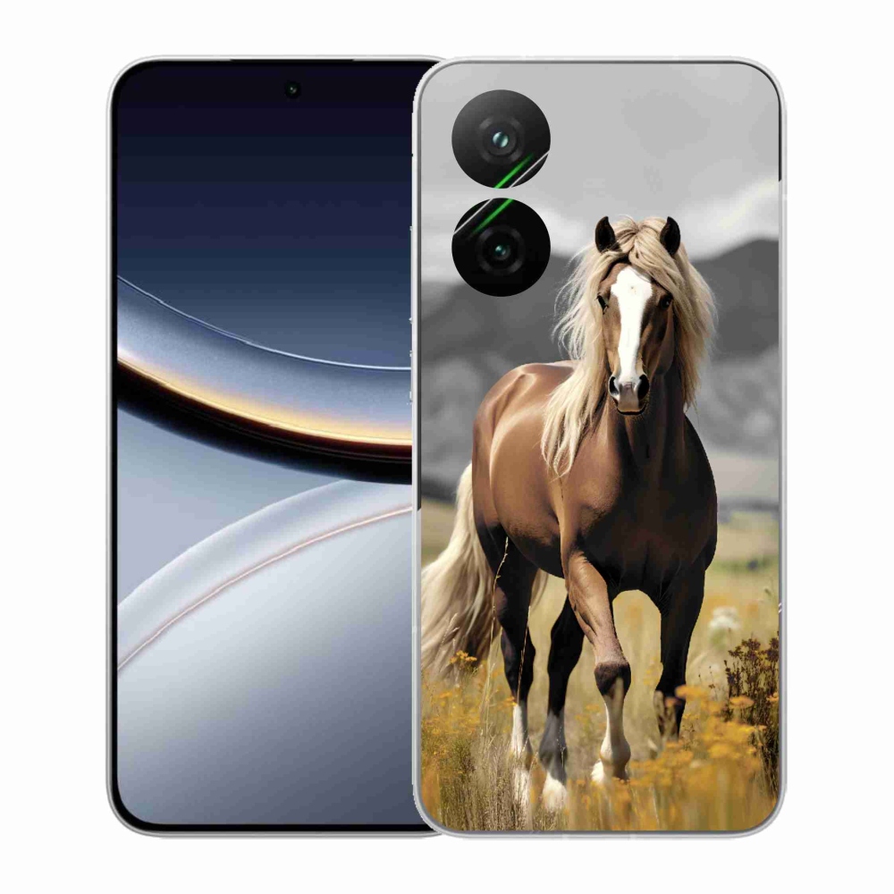 Gélový kryt mmCase na Xiaomi Poco F7 5G - hnedý kôň 1