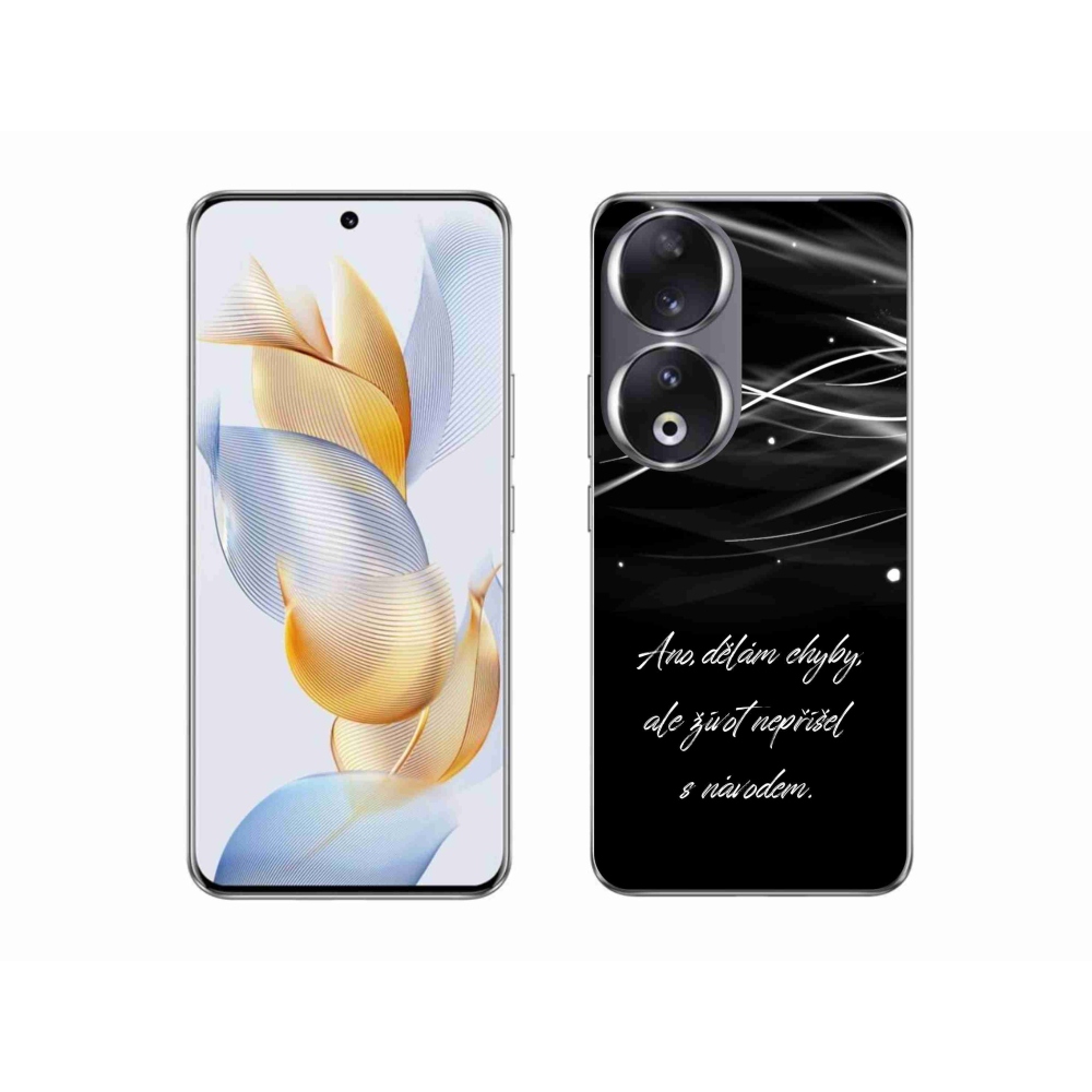 Gélový kryt mmCase na Honor 90 - citát čierne pozadie