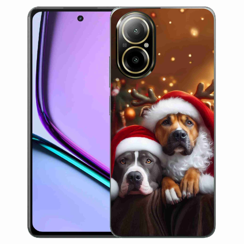 Gelový kryt mmCase na Realme C67 - vánoční psi