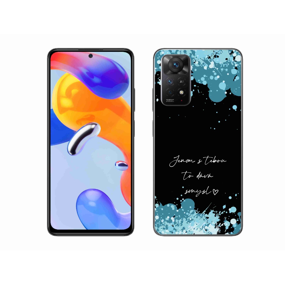 Gélový kryt mmCase na Xiaomi Redmi Note 11 Pro 4G/5G - zamilovaný text čierne pozadie