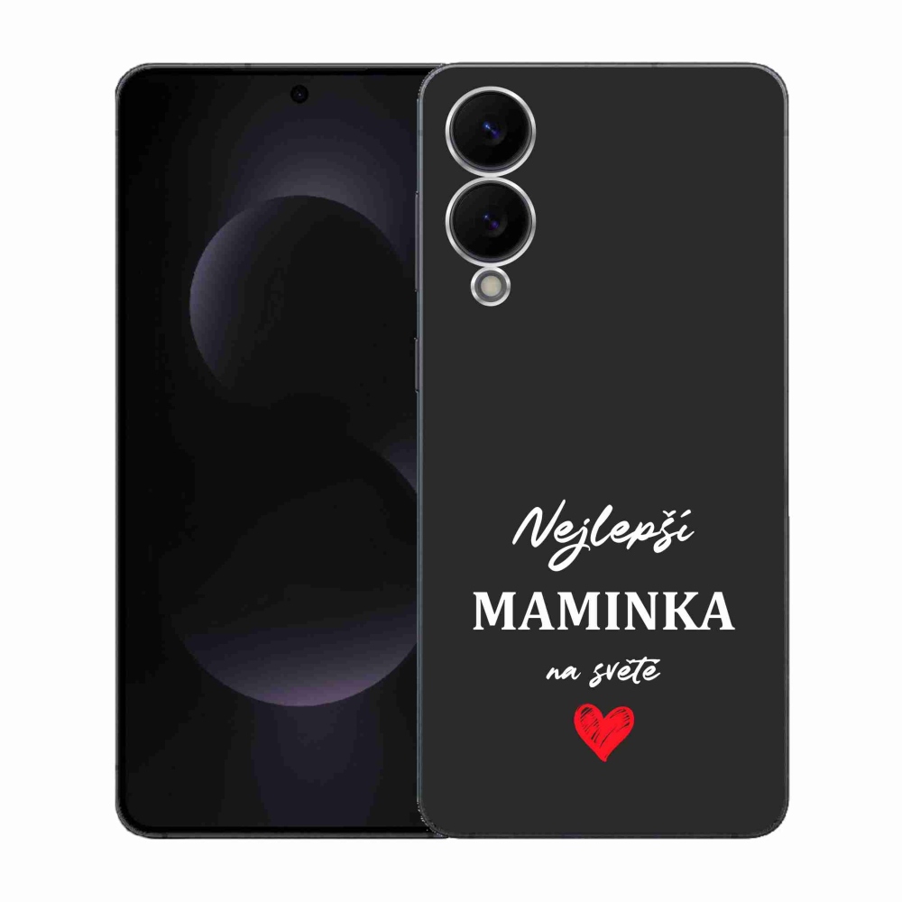 Gélový kryt mmCase na Samsung Galaxy S25 Edge - najlepšia mamička 1 čierne pozadie