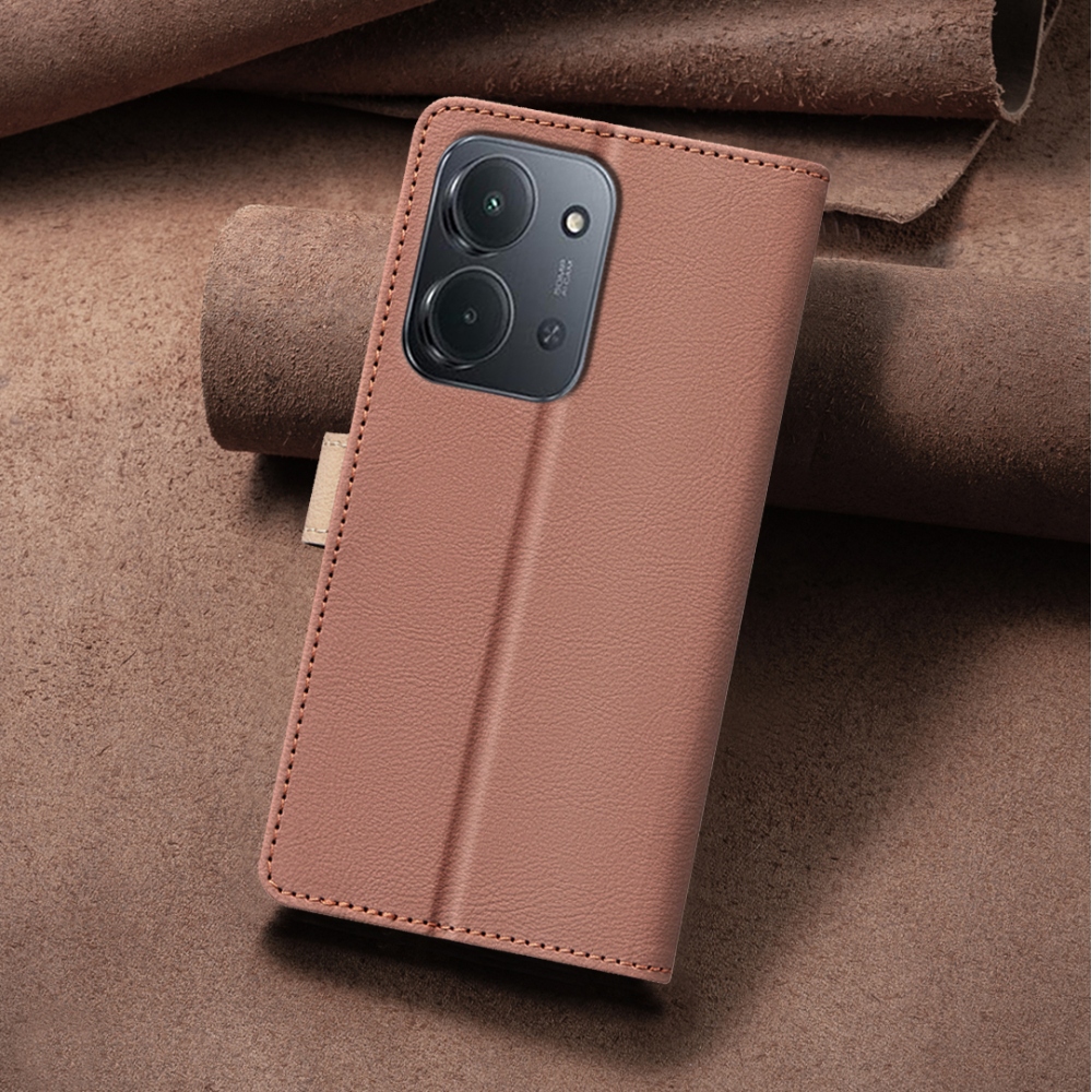BNF DUO knižkové púzdro na Xiaomi Redmi 15C 4G/5G (173mm) - hnedé