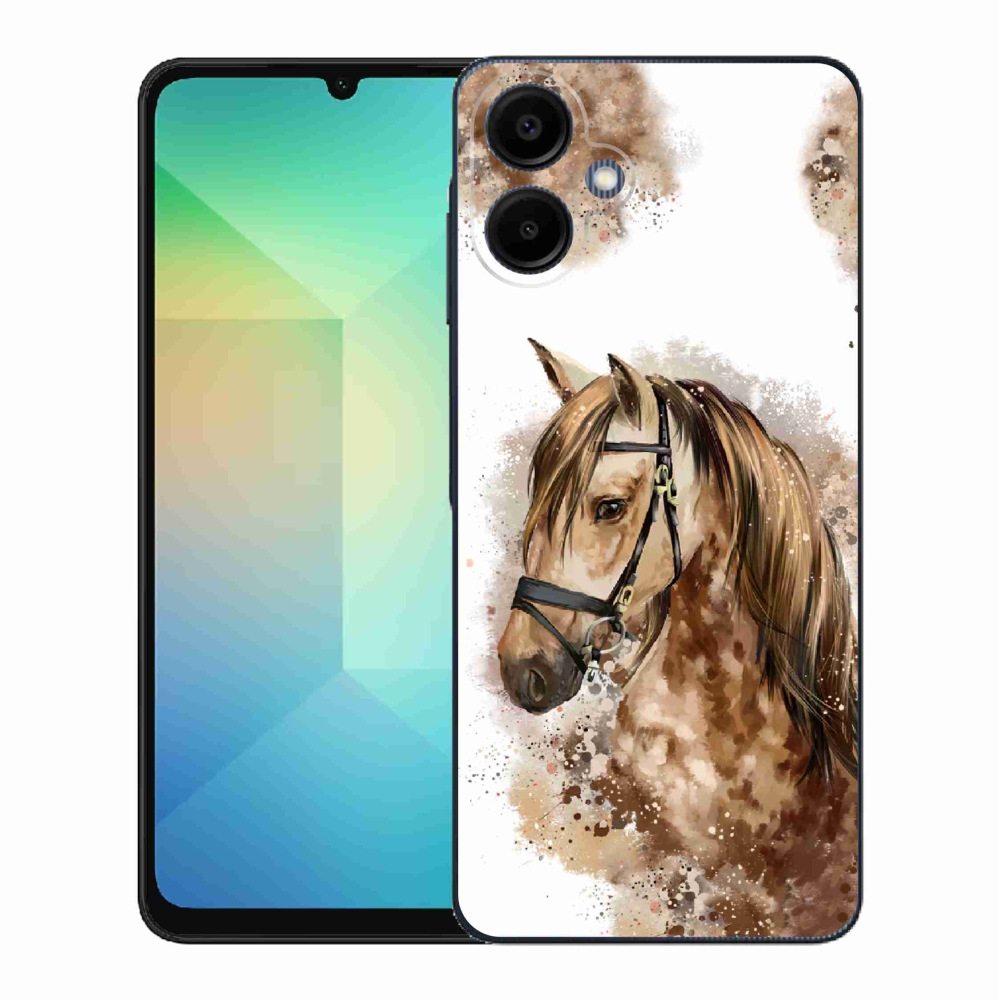 Gélový kryt mmCase na Samsung Galaxy A06 4G - hnedý kreslený kôň