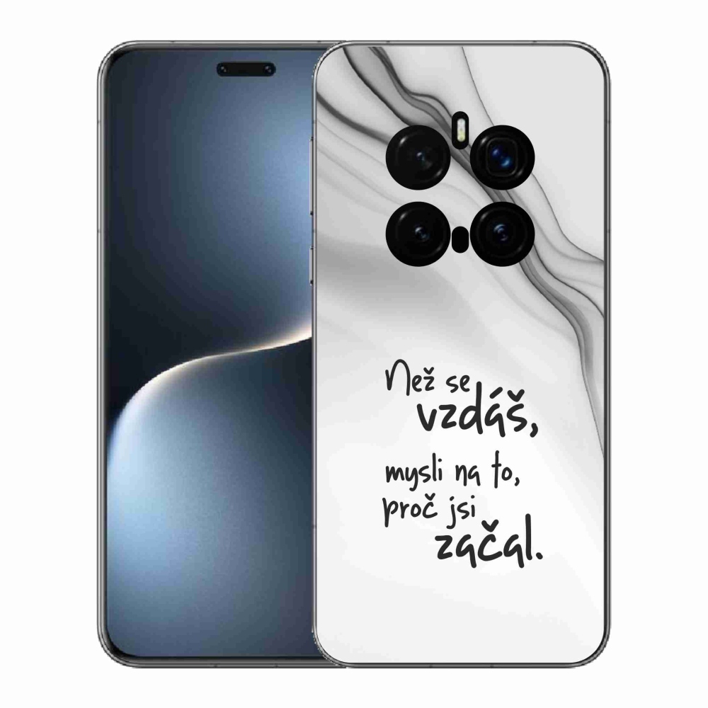 Gélový kryt mmCase na Honor Magic 7 Pro 5G - citát 2 biele pozadie