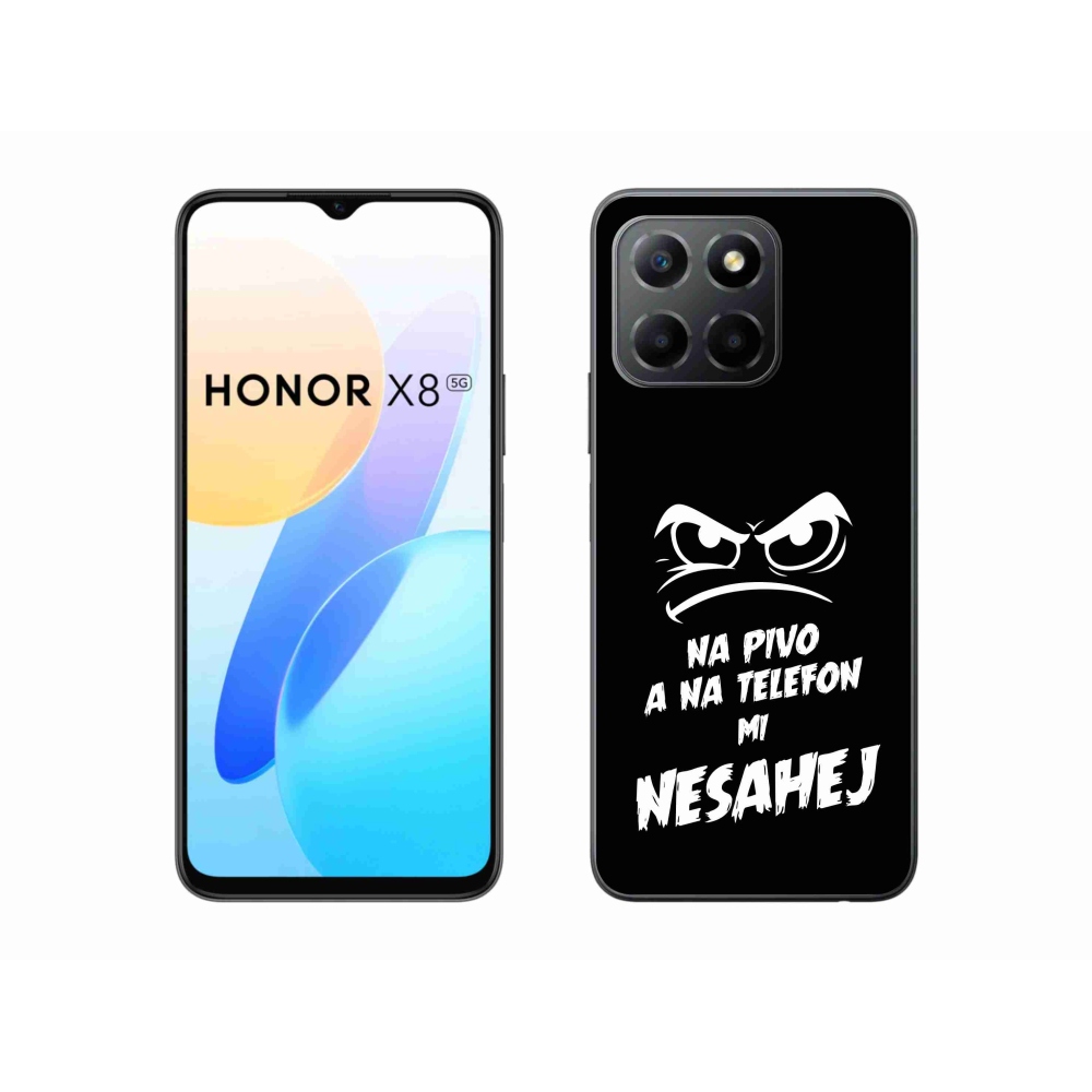 Gélový kryt mmCase na Honor X8 5G/Honor 70 Lite 5G - pivný motív 2 čierne pozadie