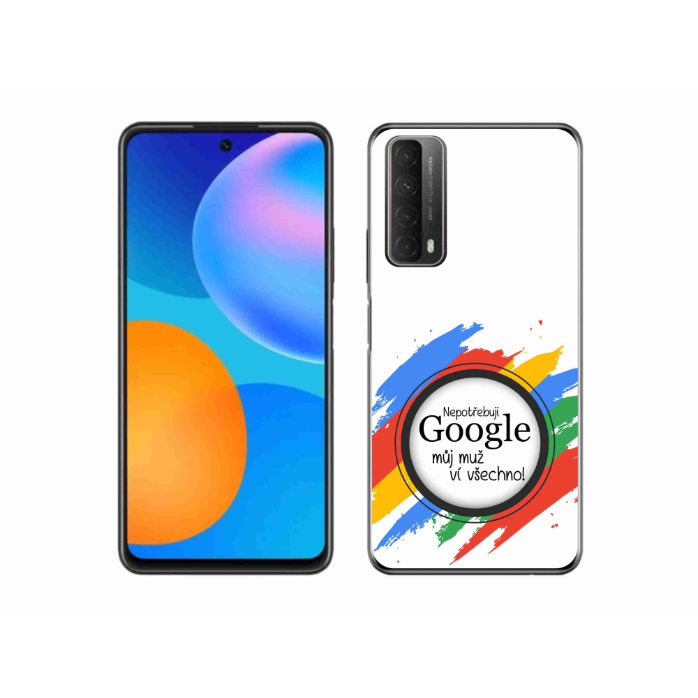 Gélový kryt mmCase na Huawei P Smart (2021) - muž vie všetko biele pozadie