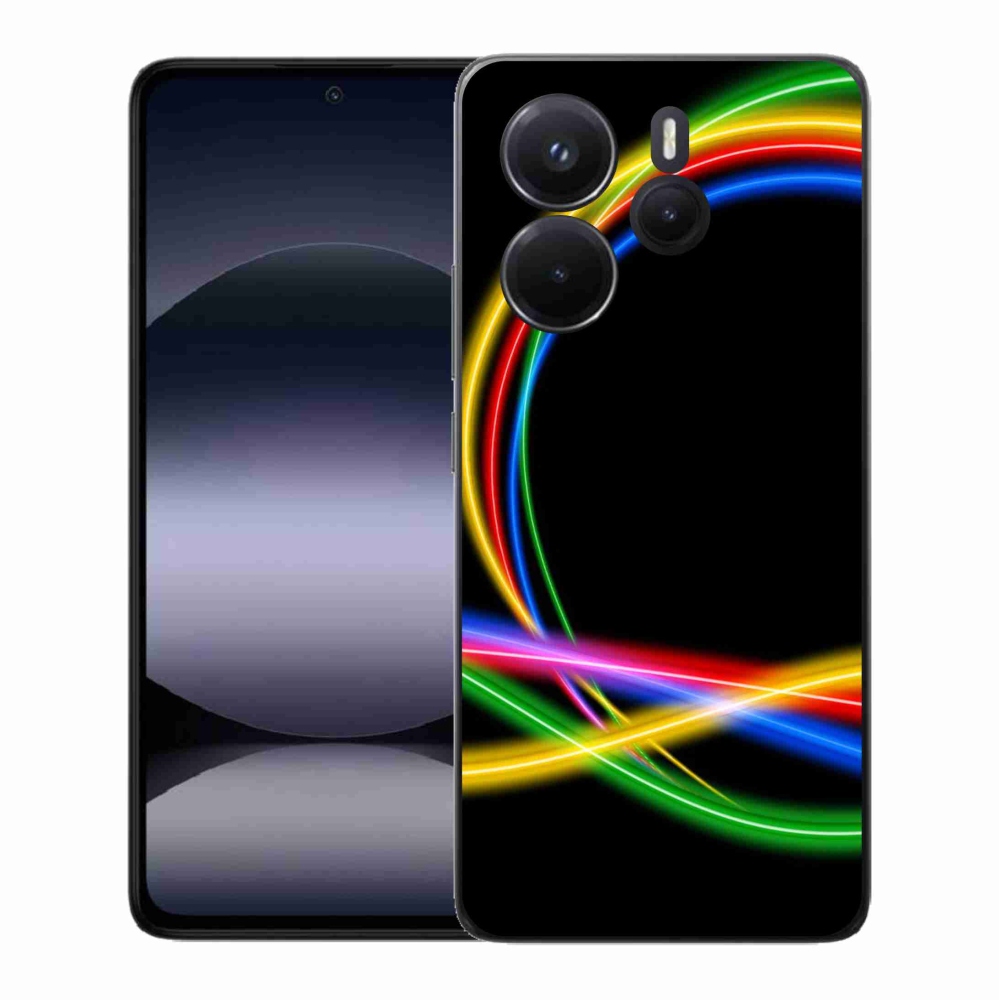 Gélový kryt mmCase na Xiaomi Redmi Note 14 - neónové kruhy