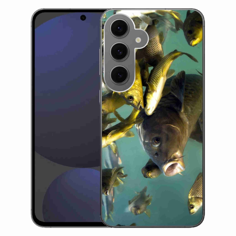 Gélový obal mmCase na Samsung Galaxy S24 FE - kŕdeľ rýb