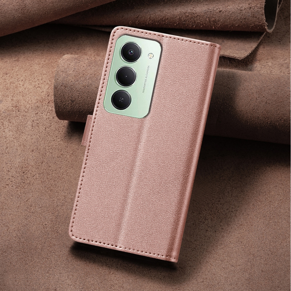 BINFEN knižkové púzdro na Xiaomi Redmi 15 5G (169mm) - ružovozlaté
