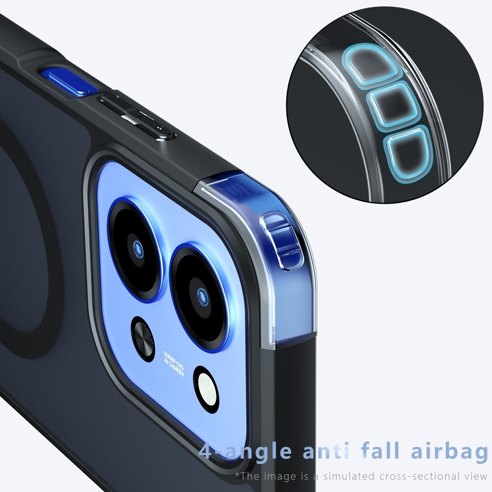 Case matný gélový obal s MagSafe na Xiaomi Redmi 15C 4G/5G (173mm) - čierny