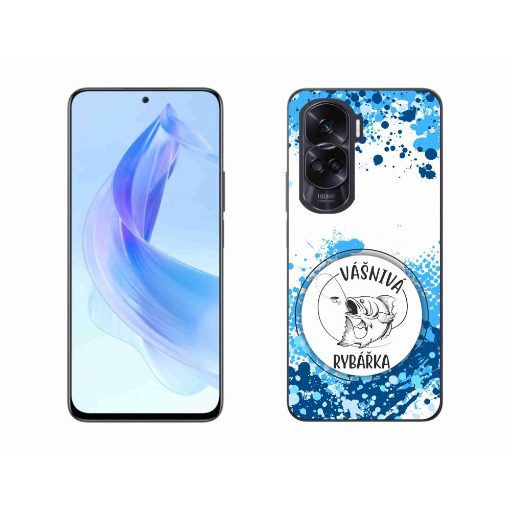 Gélový kryt mmCase na Honor 90 Lite - vášnivá rybárka biele pozadie