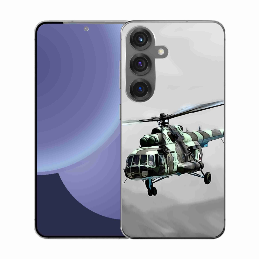 Gélový kryt mmCase na Samsung Galaxy S25 - vojenský vrtuľník