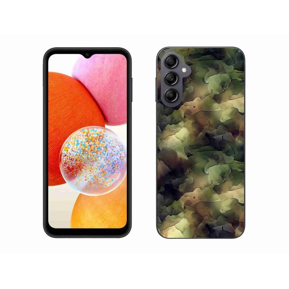 Gélový kryt mmCase na Samsung Galaxy A14 4G/5G - maskáčový vzor 10