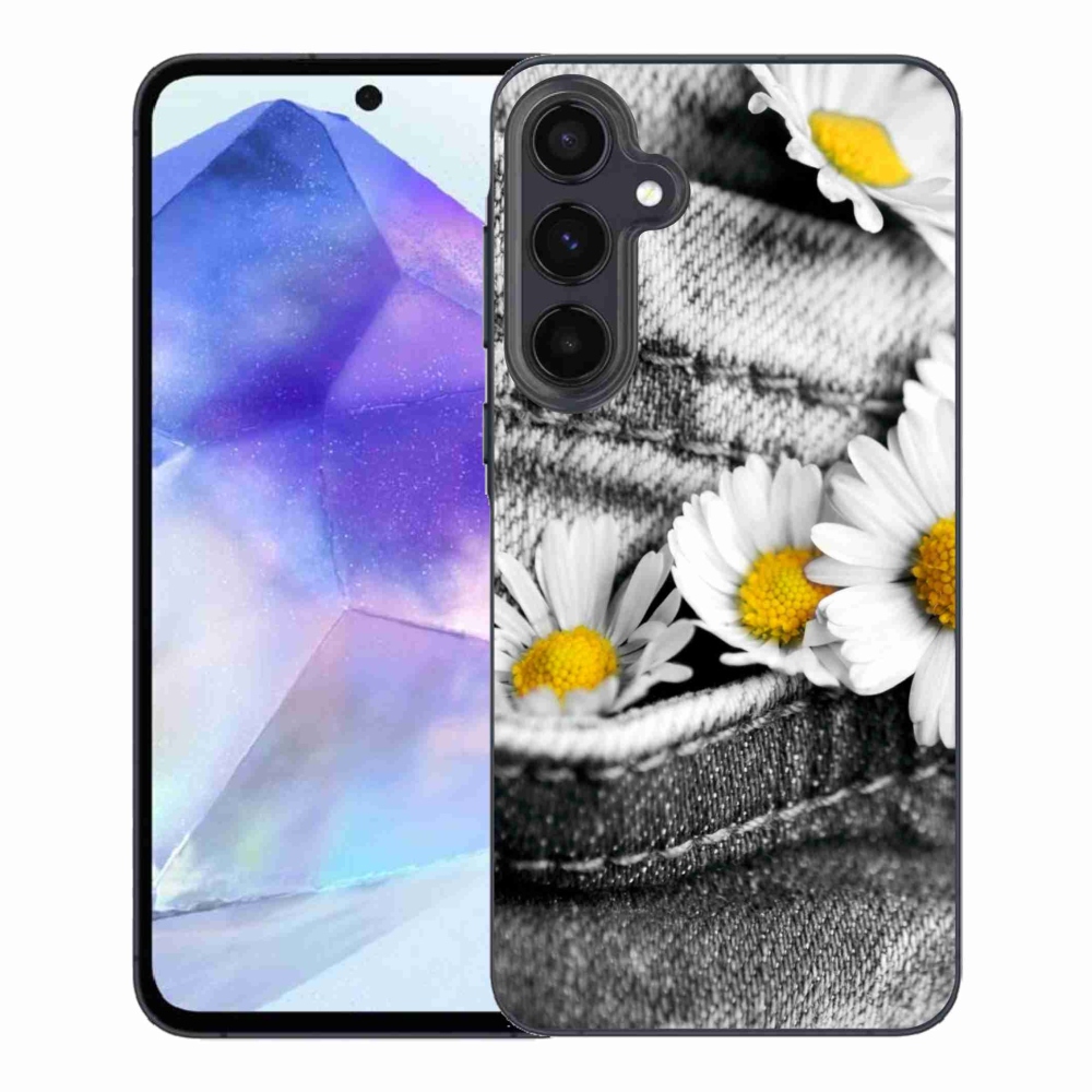 Gélový obal mmCase na Samsung Galaxy A55 5G - margaréty