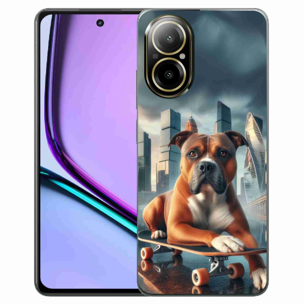 Gélový kryt mmCase na Realme C67 - pes na skateboarde