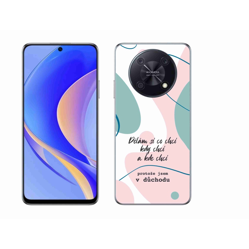 Gélový kryt mmCase na Huawei Nova Y90 - vtipný text 10 biele pozadie