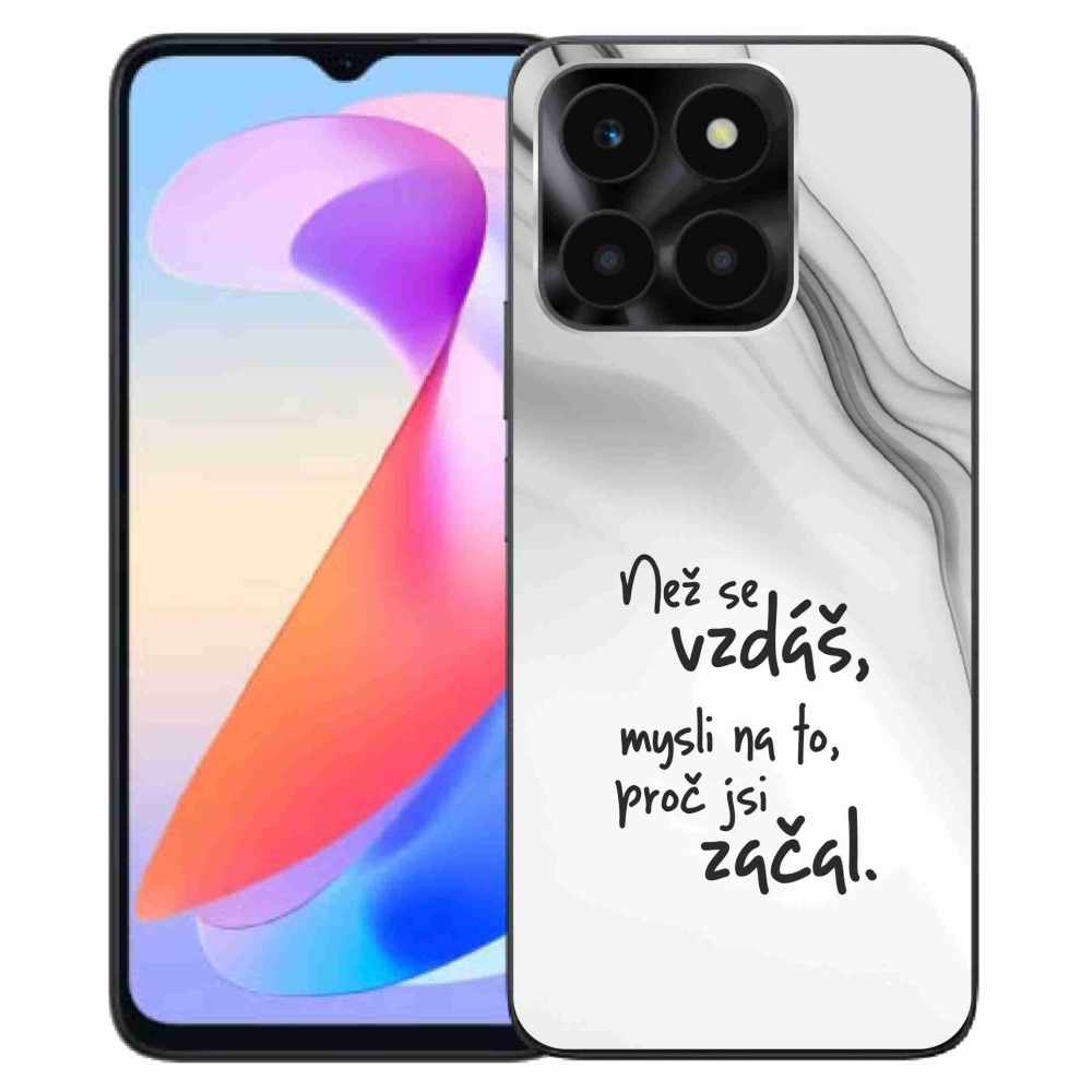 Gélový kryt mmCase na Honor X6a - citát 2 biele pozadie