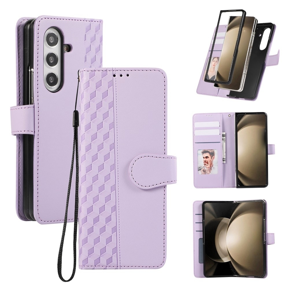 Gridy knižkové púzdro na Samsung Galaxy Z Fold7 5G - fialové