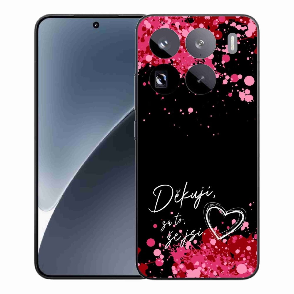 Gélový kryt mmCase na Xiaomi 15 Pro - zamilovaný text 2 čierne pozadie