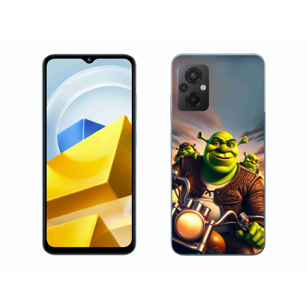 Gélový kryt mmCase na Xiaomi Poco M5 4G - shrek na motorke