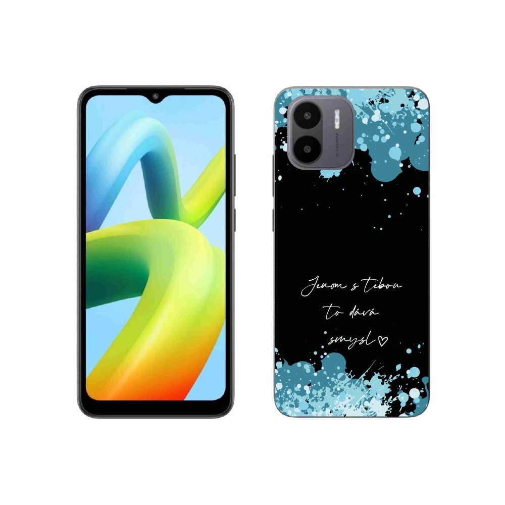 Gélový kryt mmCase na Xiaomi Redmi A1 - zamilovaný text čierne pozadie