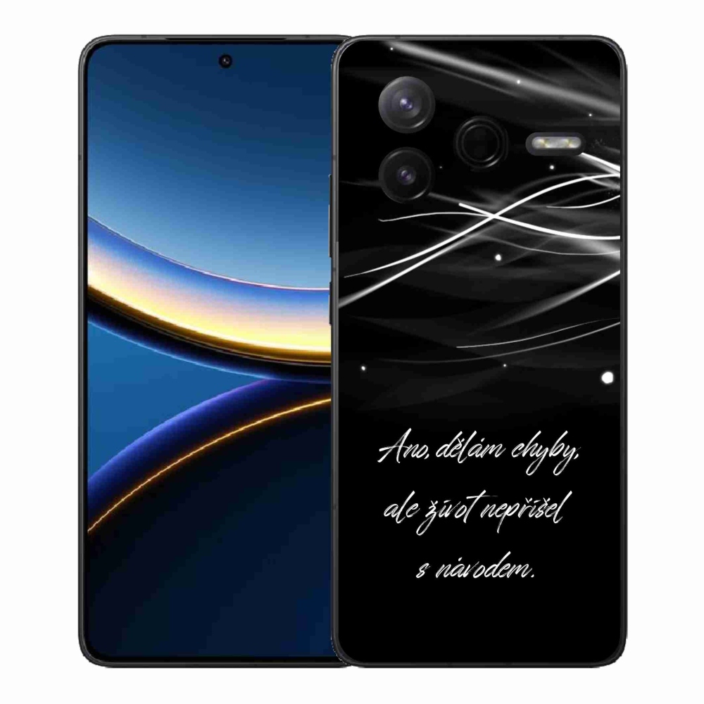 Gélový kryt mmCase na Xiaomi Poco F7 Pro - citát čierne pozadie