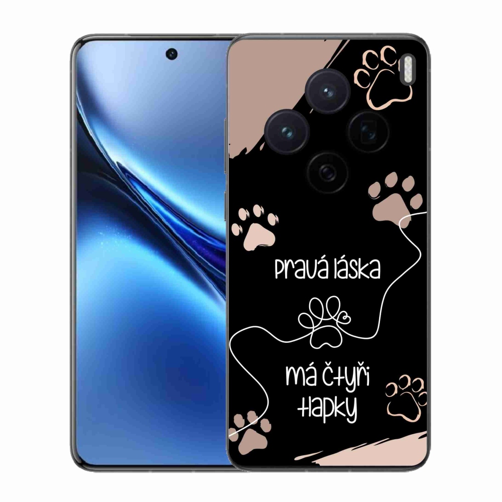 Gélový kryt mmCase na Vivo X200 5G - psí motív 1 čierne pozadie