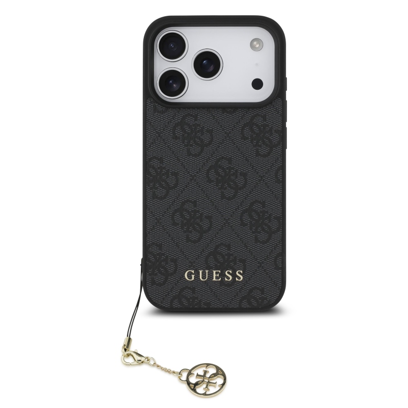 Zadný kryt Guess 4G Charm pre iPhone 17 Pro Tone on Tone Grey