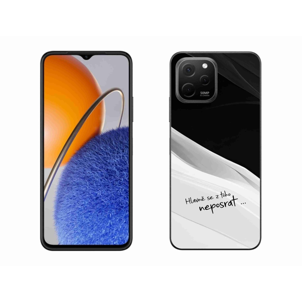 Gélový kryt mmCase na Huawei Nova Y61 - vtipný text 13 bieločierne pozadie