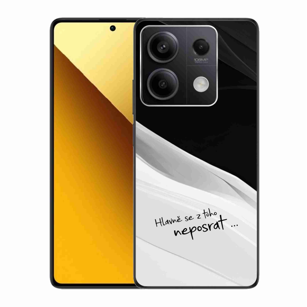Gélový kryt mmCase na Xiaomi Redmi Note 13 5G - vtipný text 13 bieločierne pozadie