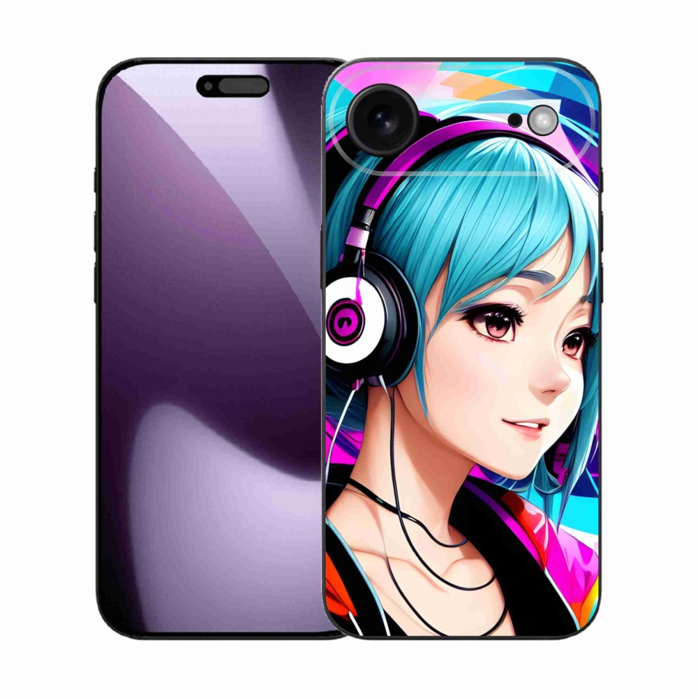 Gélový kryt mmCase na iPhone 17 Air - dievča so slúchadlami