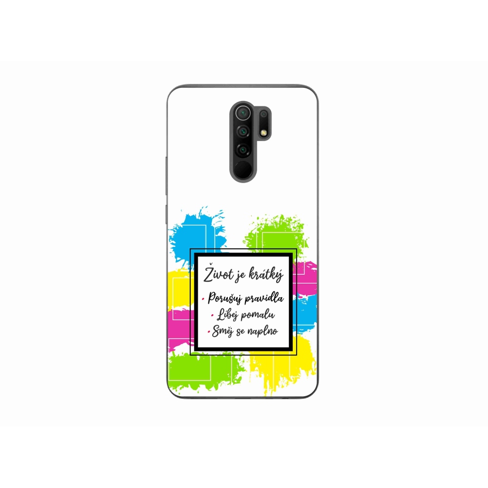 Gélový kryt mmCase na Xiaomi Redmi 9 - citát 5 biele pozadie