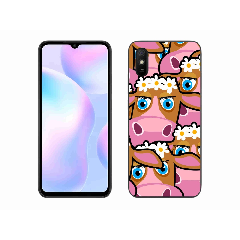 Gélový kryt mmCase na Xiaomi Redmi 9A - kreslené kravičky