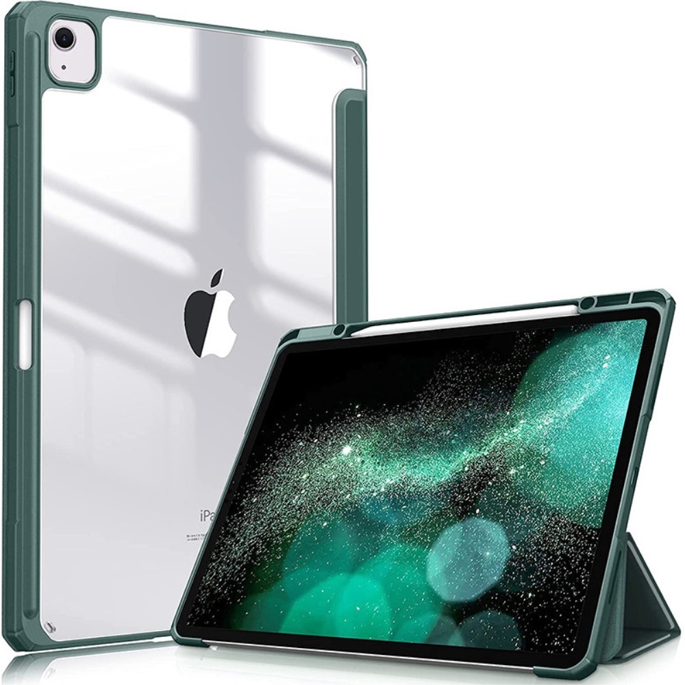 Case inteligentné zatváracie púzdro na tablet iPad Air 13 (2024)/(2025) - tmavozelené