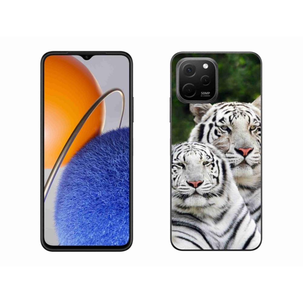 Gélový obal mmCase na Huawei Nova Y61 - bieli tigre