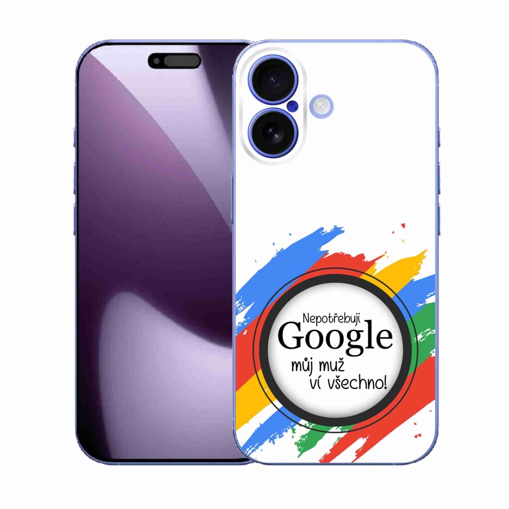 Gélový kryt mmCase na iPhone 17 - muž vie všetko biele pozadie