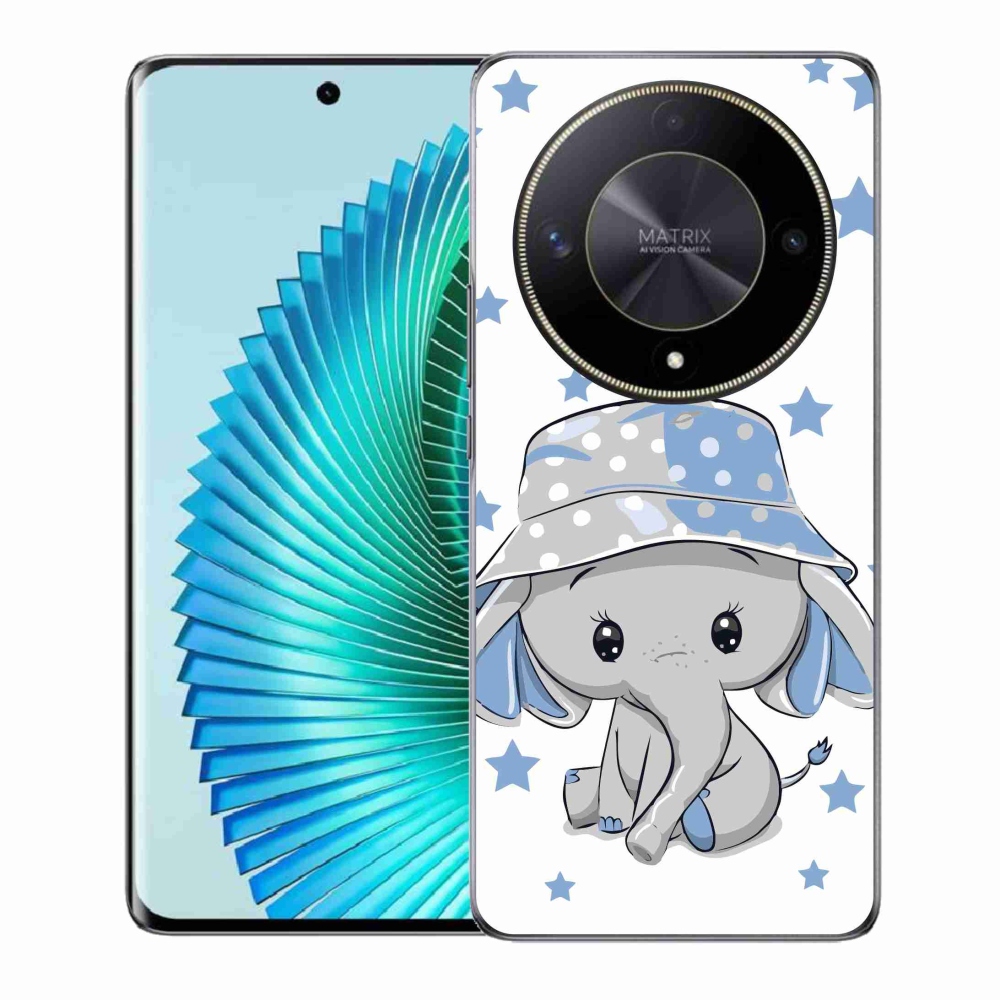 Gélový kryt mmCase na Honor Magic 6 Lite 5G - modrý slon