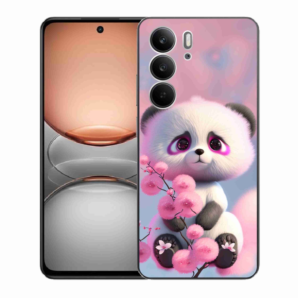 Gélový kryt mmCase na Realme C75 - roztomilá panda 1
