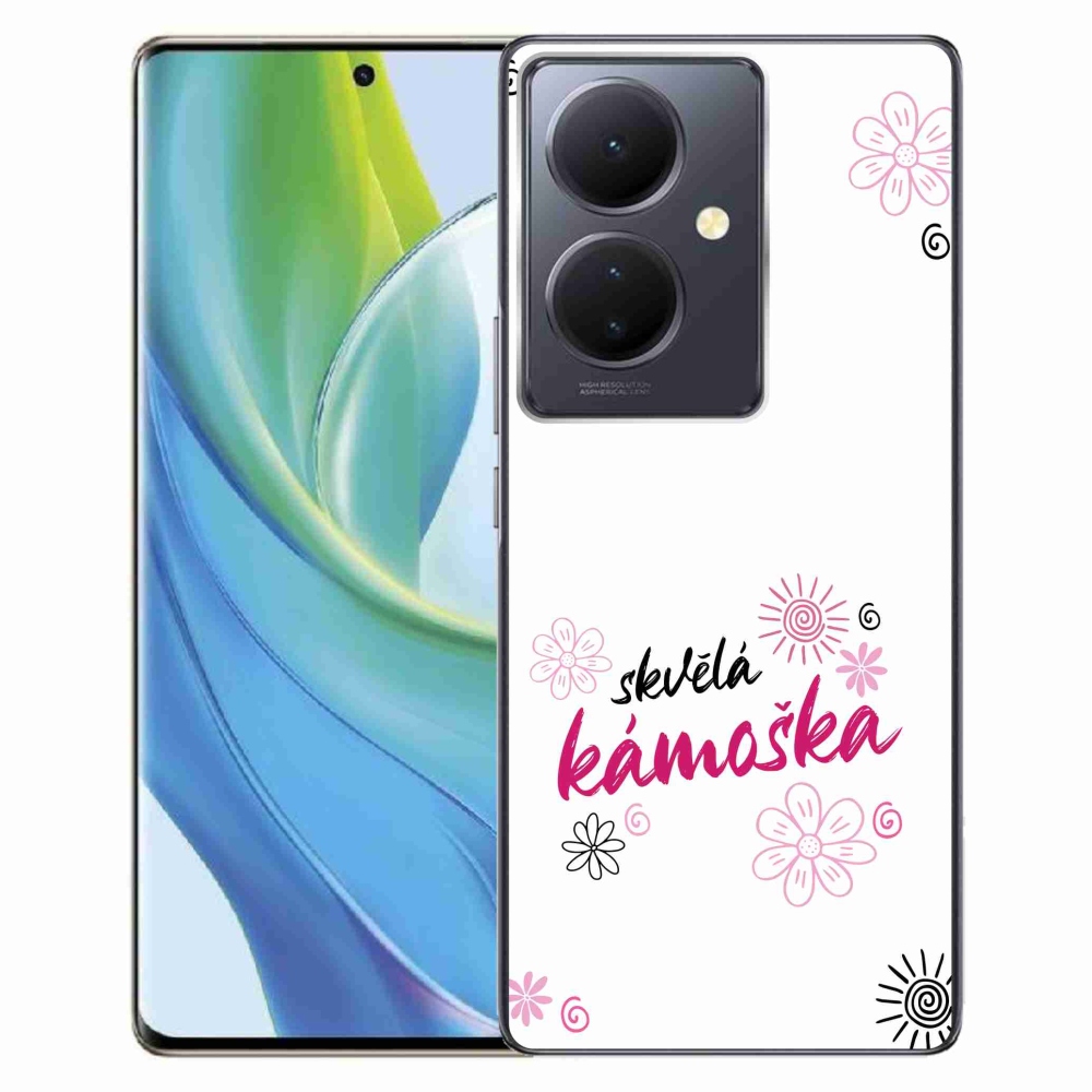 Gélový kryt mmCase na Vivo V29 Lite 5G - skvelá kamoška biele pozadie