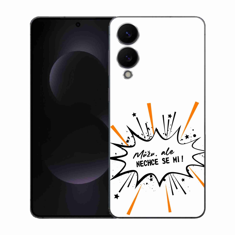Gélový kryt mmCase na Samsung Galaxy S25 Edge - vtipný text 11 biele pozadie