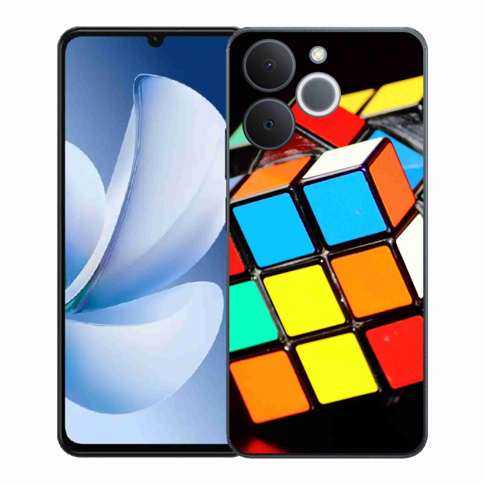 Gélový kryt mmCase na Realme Note 70T - rubikova kocka