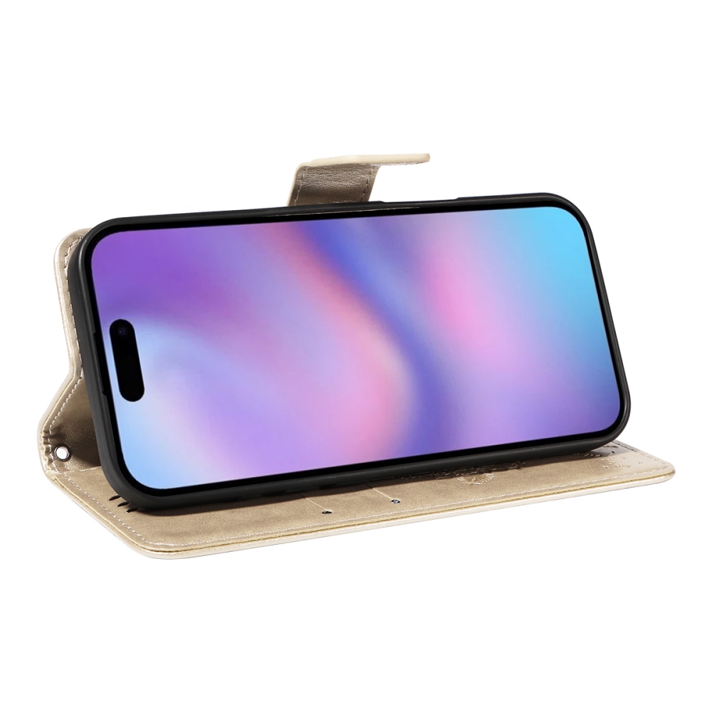 Trees knižkové púzdro na iPhone 17 - zlaté