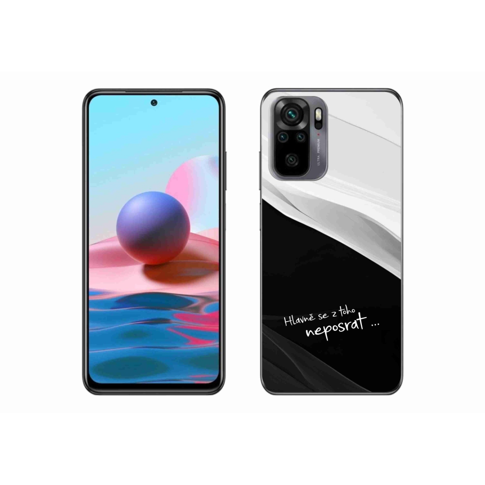 Gélový kryt mmCase na Xiaomi Redmi Note 10S - vtipný text 13 čiernobiele pozadie