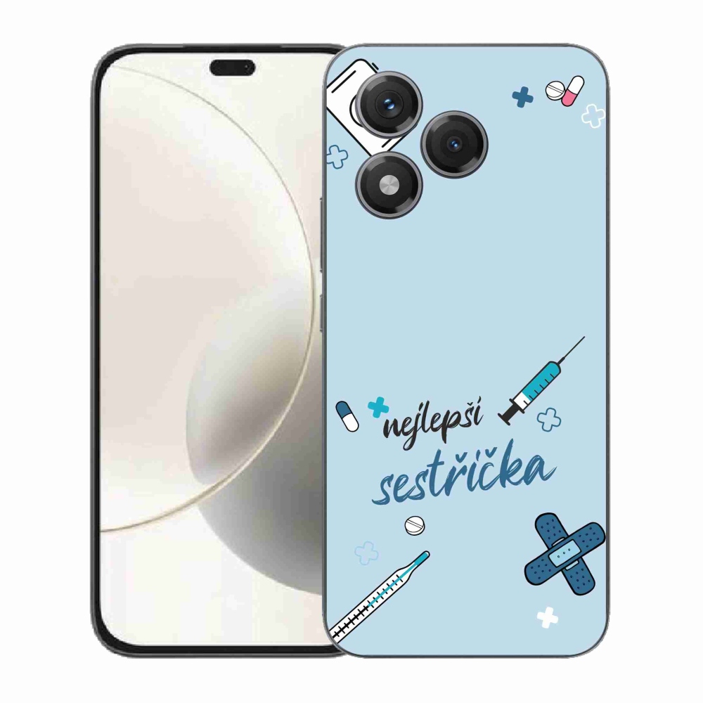 Gélový kryt mmCase na Honor 400 Lite - najlepšia sestrička modré pozadie