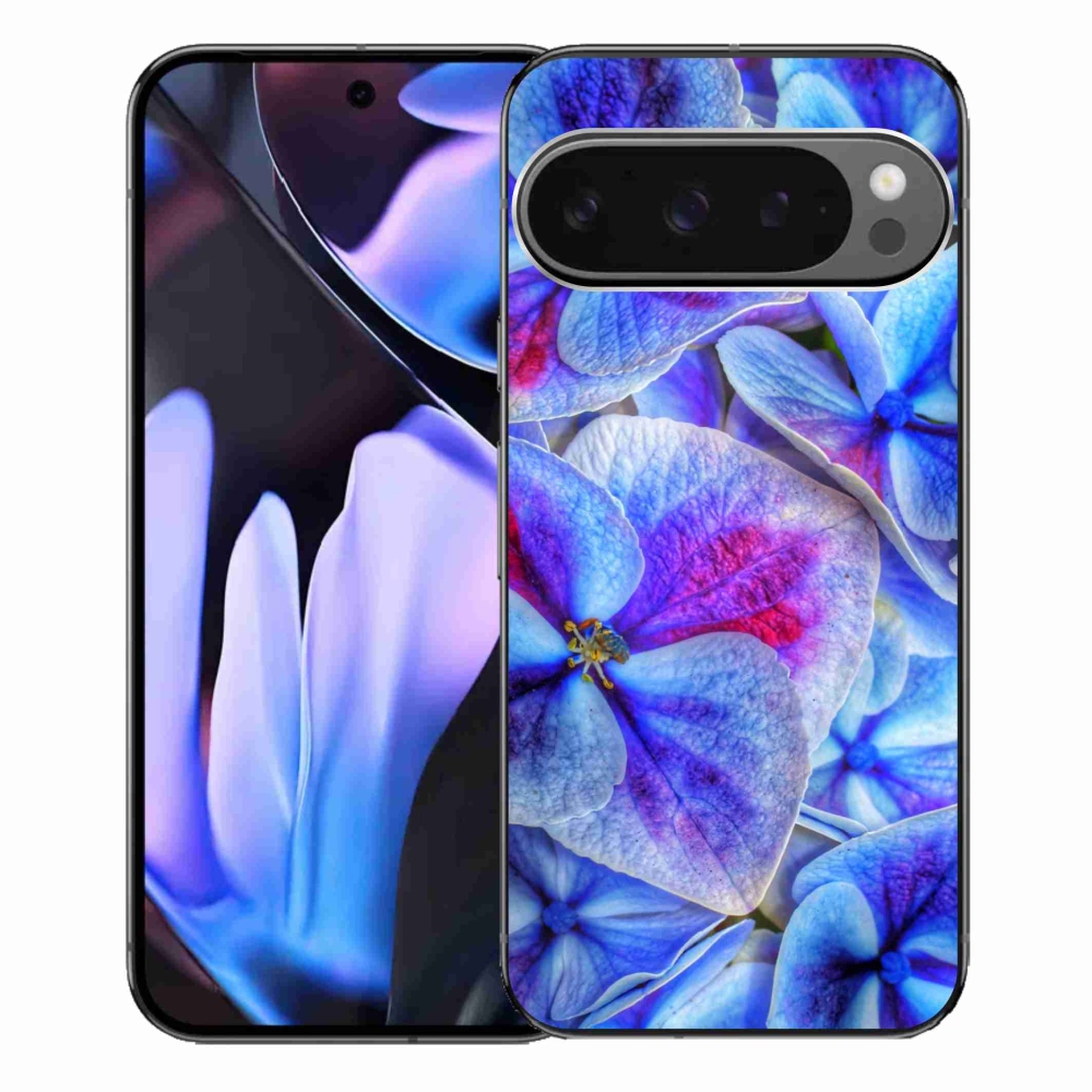 Gélový kryt mmCase na Google Pixel 9 Pro XL - modré kvety 1