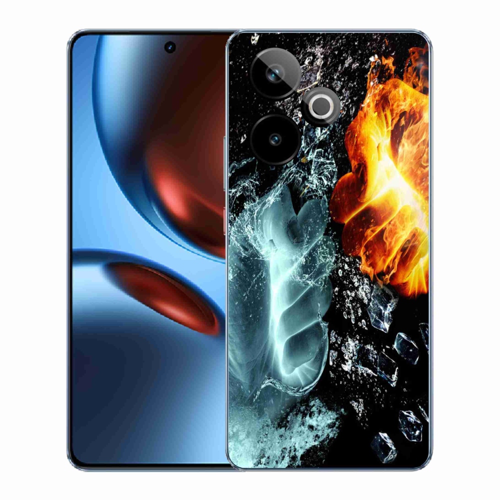 Gélový kryt mmCase na Realme GT 7 5G/GT 7T 5G - voda a oheň